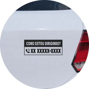 Adesivo De Carro Como Estou Dirigindo Customizado
