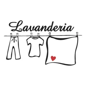 Adesivo Decorativo para Parede Lavanderia Preto 60x30 cm