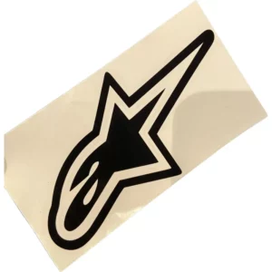 Kit 3 Adesivos Estrela Alpinestars Preto 11x6 Carro Moto