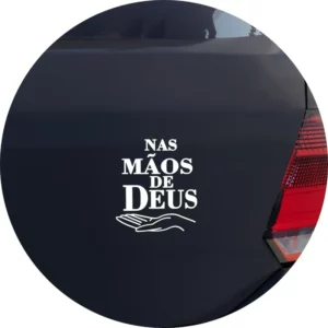 Adesivo Carro Moto Vidro Nas Mãos De Deus Várias Cores