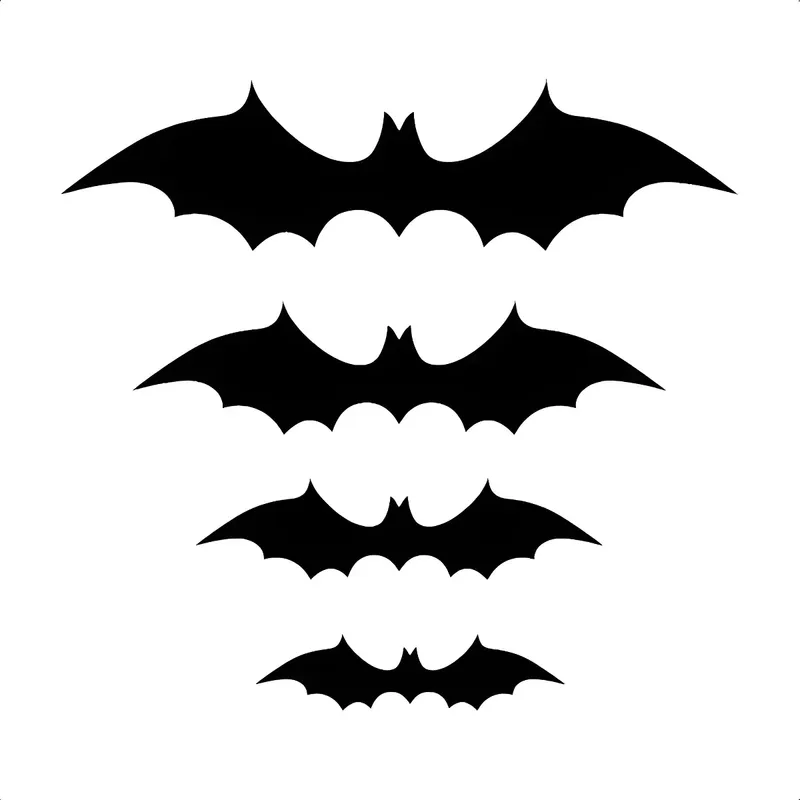 Kit 50 Morcegos Para Decoração De Halloween Adesivo Vinil