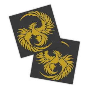 Adesivos P/ Carro 2 Unidaes Amarelo Fênix Tribal