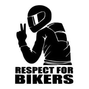 Adesivo Motociclista Respect For Bikers Carro Moto Vinil
