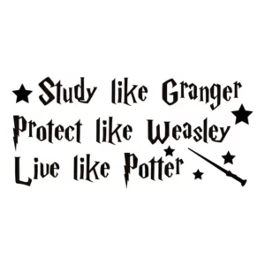 Adesivo Frase Live Like Potter Harry Weasley Granger
