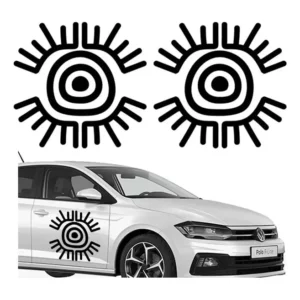 Adesivo Porta Carro 2 Unidades - Sol Desenho Antigo