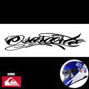 Adesivo Capacete Osascorte Premium 23 X 5,5 Cm Grau