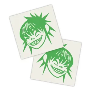 Adesivos P/ Carro 2 Unidaes Verde Gorillaz 2d