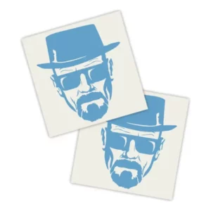 Adesivos P/ Carro 2 Unidaes Azul Heisenberg Clássico