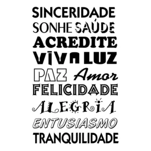 Adesivo De Parede Motivacional Foscauto Preto Fosco Frase Sonhe Viva 75x47cm