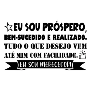Adesivo Foscauto Frase Motivação Vinil Preto Fosco Paredes Geladeira 58x37cm