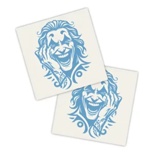 Adesivos P/ Carro 2 Unidaes Azul Joker Sorrindo R$ 49, 90 10% OFF levando 3 Frete grátis Frete grátis