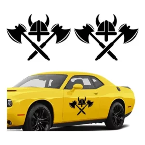 Adesivo Porta Carro 2 Unidades - Símbolo Viking Machados