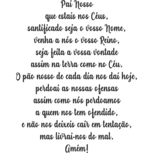 Adesivo Frase Parede Oração Pai Nosso Deus Religião Texto