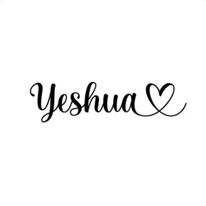 Adesivo Religioso Yeshua Deus Vinil Preto Para Carro 25x4cm