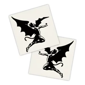 Kit 2 Lados Adesivo Carro Preto | Anjo Black Sabbath