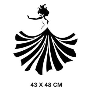 Adesivo Tuning Carro Estilo -mulher De Vestido