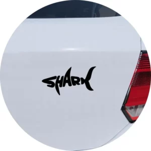 Adesivo Carro Moto Vidro Tubarão Escrita Shark