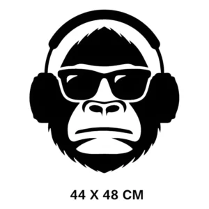 Adesivo Tuning Carro Estilo -macaco Com Fone