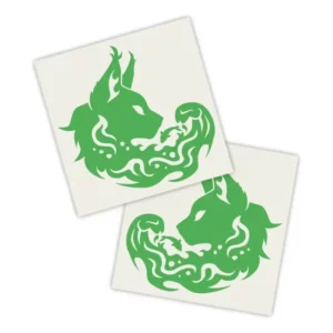 Adesivos P/ Carro 2 Unidaes Verde Lobo Místico