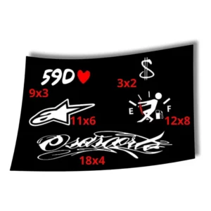 5 Adesivos Alpinestars 59d Ponteiro Osascorte Cifrao Moto