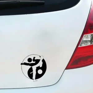 Conjunto De Adesivos P/ Carro - Ying Yang Lutador Arte