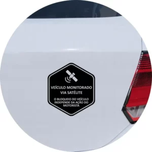 Adesivo De Carro Rastreado Via Satélite Bloqueio