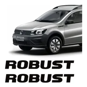 Par De Adesivos Emblema Lateral Para Robust Saveiro Preto 20
