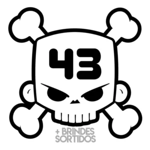 Adesivo Caveira Hoonigan 21 X 21 Cm Premium + Brindes