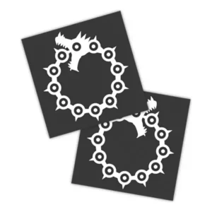 Adesivos P/ Carro 2 Unidaes Branco Dragão Infinito
