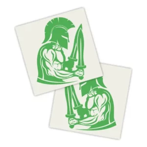 Adesivos P/ Carro 2 Unidaes Verde Guerreiro Espartano