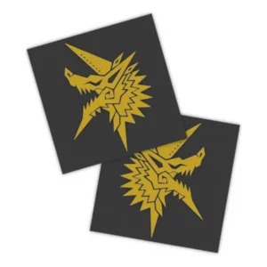 Adesivos P/ Carro 2 Unidaes Amarelo Monstro Tribal