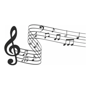 Adesivo De Parede Notas Musicais Música Decorativo 120x60cm