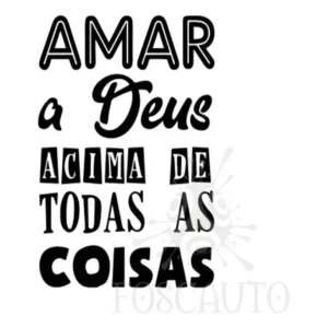 Adesivo De Parede Frase Religião Amar Deus Acima Das Coisas