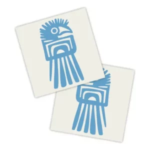 Adesivos P/ Carro 2 Unidaes Azul Arte Indígena