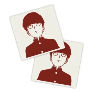 Adesivos P/ Carro 2 Unidaes Vermelho Mob Psycho