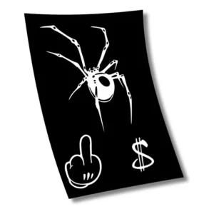 3 Adesivos Aranha Luva Mickey Cifrão Moto Carro