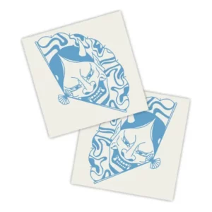 Adesivos P/ Carro 2 Unidaes Azul Máscara Hannya