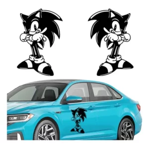 Adesivo Porta Carro 2 Unidades - Sonic Clássico