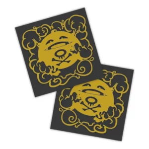 Adesivos P/ Carro 2 Unidaes Amarelo Kaws Bape Nuvem