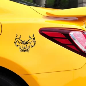 Conjunto De Adesivos P/ Carro - Caveira Tribal Arte Turbo