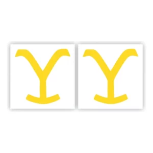 2 Adesivos Yellonstone Amarelo Caminhonete S10 D20 Hilux Ram