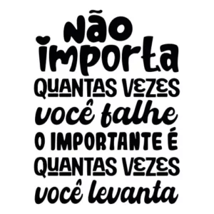 Adesivo Frase Parede Sucesso Não Falhar Levantar 60cm X 45cm