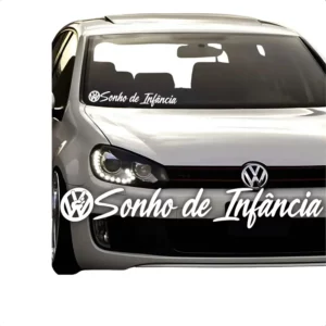 Adesivo Vw Sonho De Infância Carro Tuning Volkswagem 58x9cm