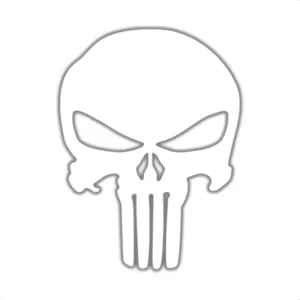 Adesivo Caveira Punisher Skull 15x20cm Para Carro Moto Note