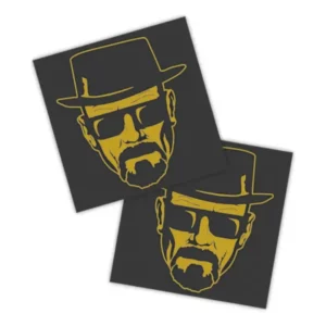 Adesivos P/ Carro 2 Unidaes Amarelo Heisenberg Clássico