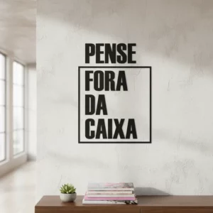 Adesivo De Parede Decorativo Pense Fora Da Caixa