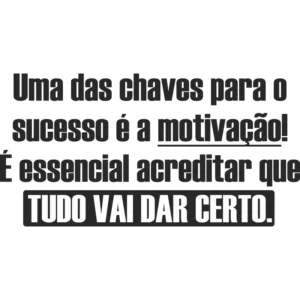 Adesivo Parede Empresa Frase Tudo Vai Dar Certo Grande 1,40m