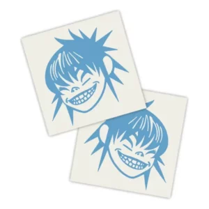 Adesivos P/ Carro 2 Unidaes Azul Gorillaz 2d