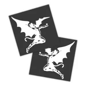 Adesivos P/ Carro 2 Unidaes Branco Anjo Black Sabbath