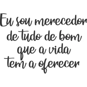 Adesivo Parede Frase Afirmação Eu Sou Merecedor Hooponopono